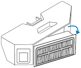 Remove the filter from the dustbin for RV50 Pro Omni.