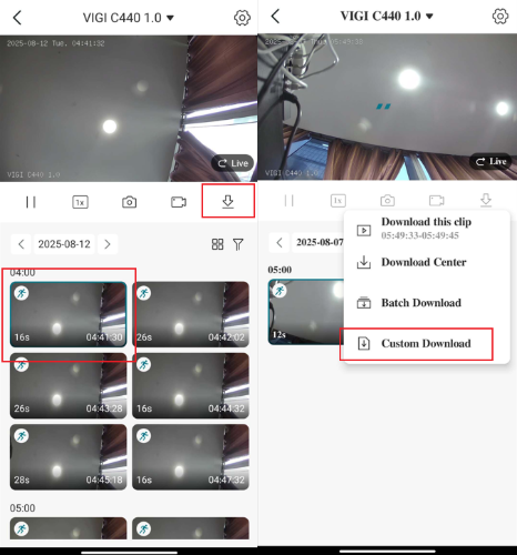 alt text: the path to download a part from 7/27 recording.