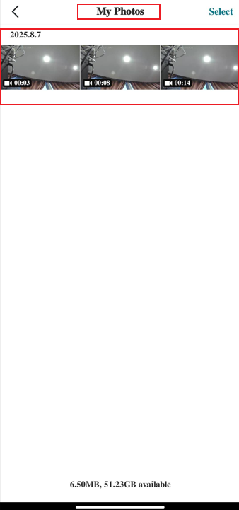 alt text: the location of recorded footages.