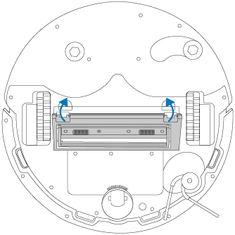 Reinstall the main brush cover for Tapo RV50 Pro Omni.