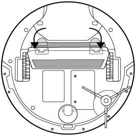 Main brush cover on the back of Tapo RV30 Max Plus/RV30 Max/RV20 Max Plus/RV20 Max.