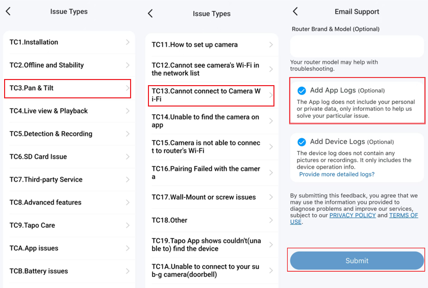 Steps to aend App Logs.