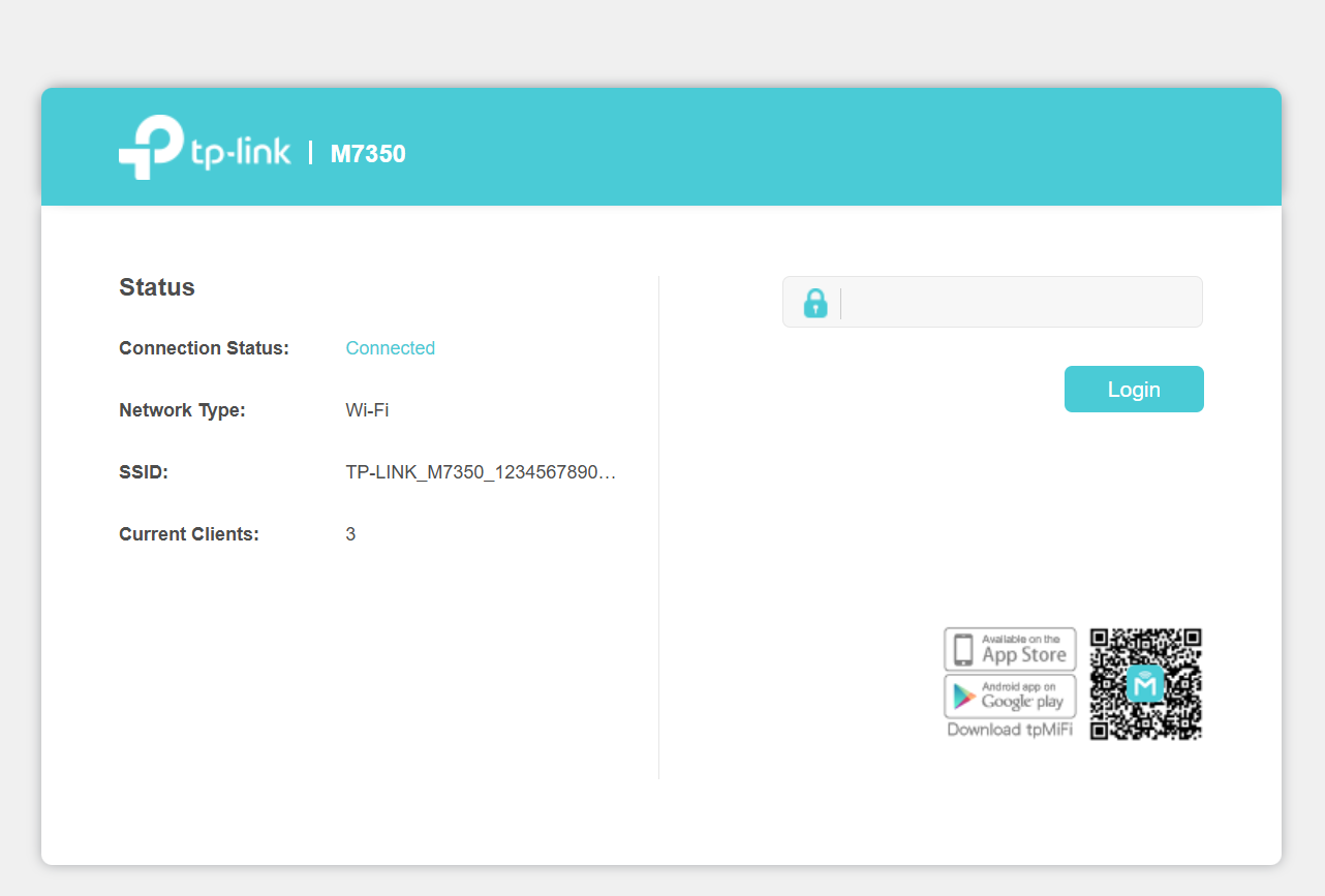 Login page’s screenshot.