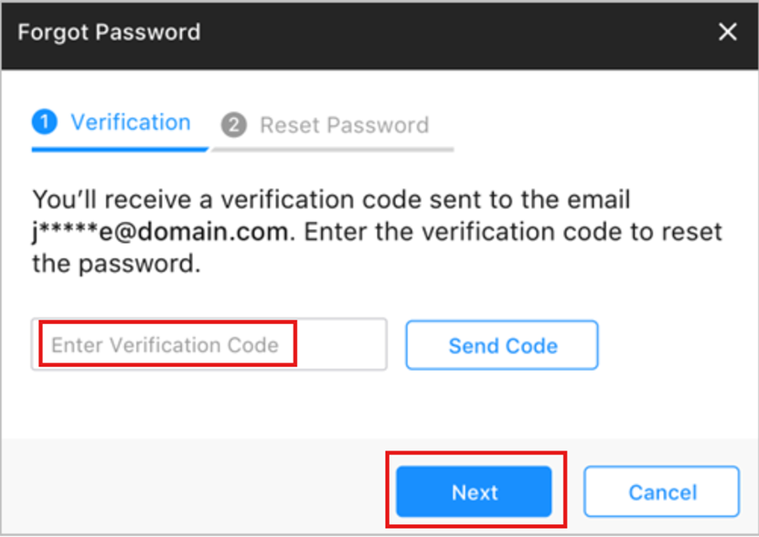 Screenshot of VIGI Security Manager camera connected to internet code verification code page.