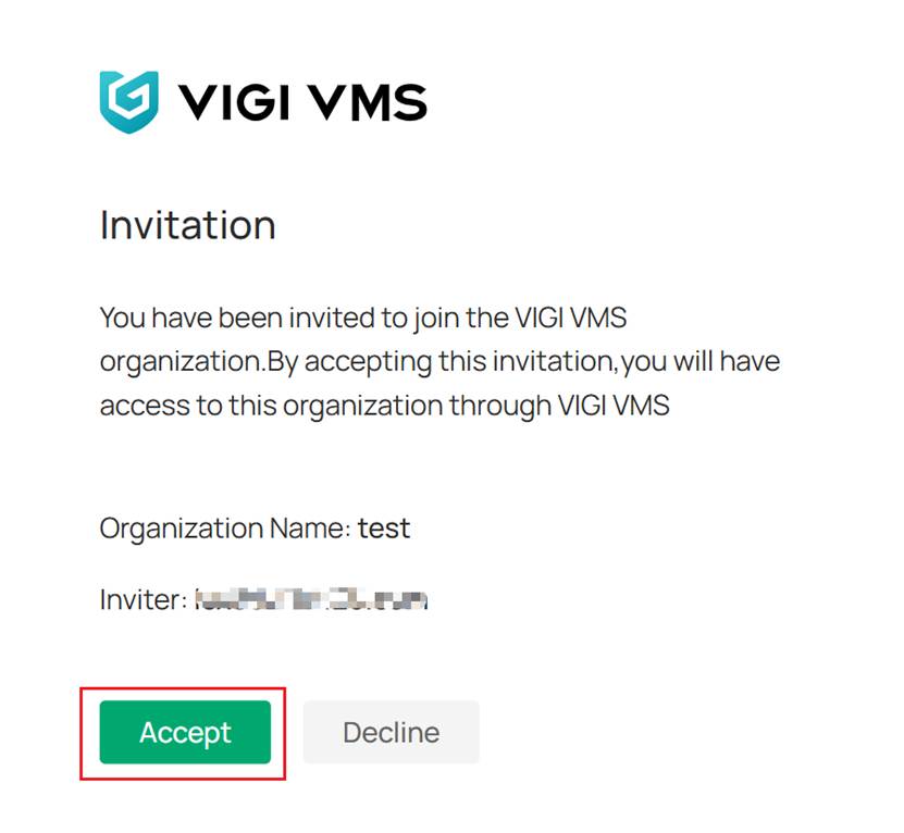 Show Invitation page in browser.