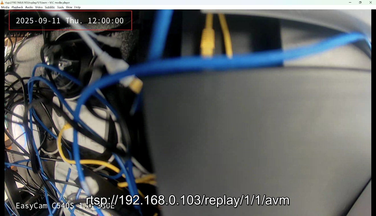 Alt text: Playback streaming results in VLC Media Player.