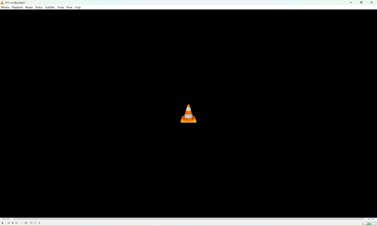 Alt text: The home page of VLC Media Player