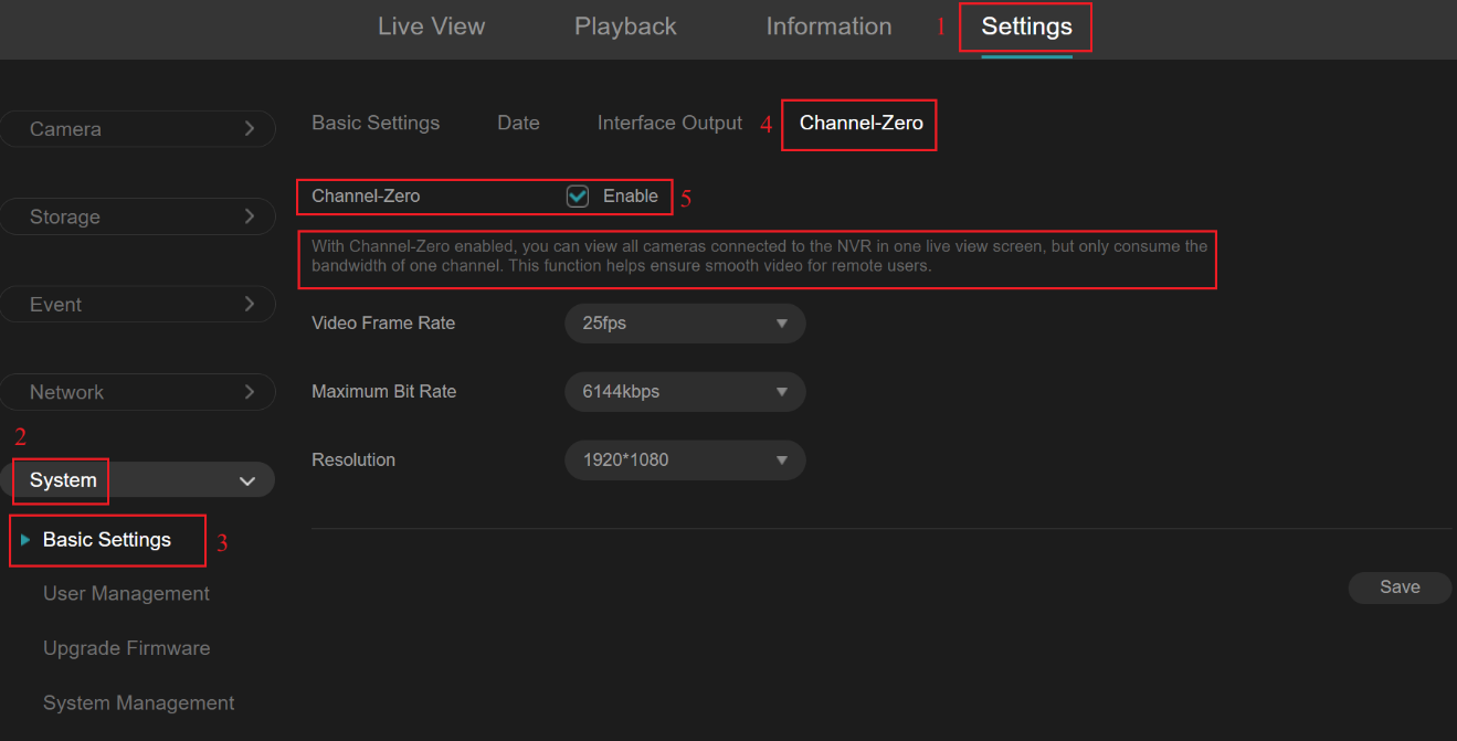 Alt text: Channel-Zero Configuration Page and description of Channel-Zero.