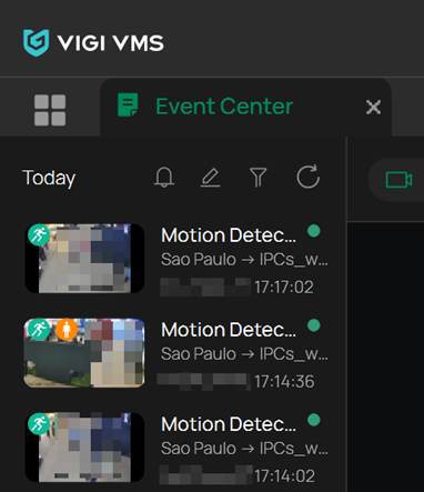 Alt text: Event Center showing notifications from Custom Alerts.
