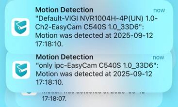 Alt text: Custom Alerts notifications pushed to mobile system notifications.