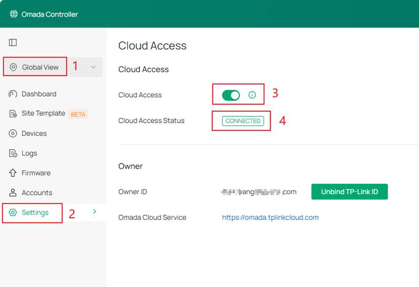 Show path of opening cloud access.