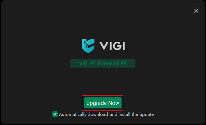 The position of upgrade button.