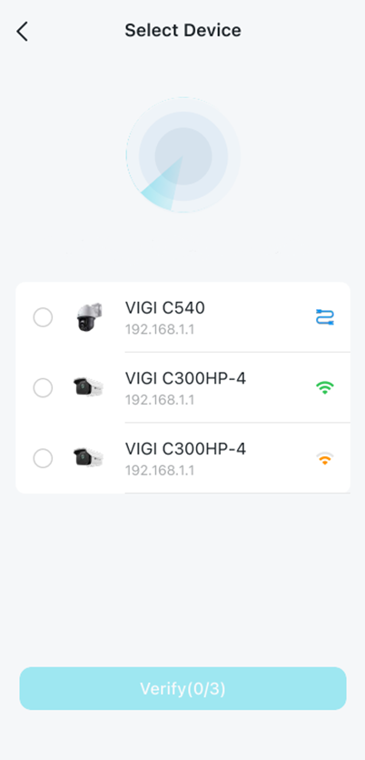 Display available devices page.
