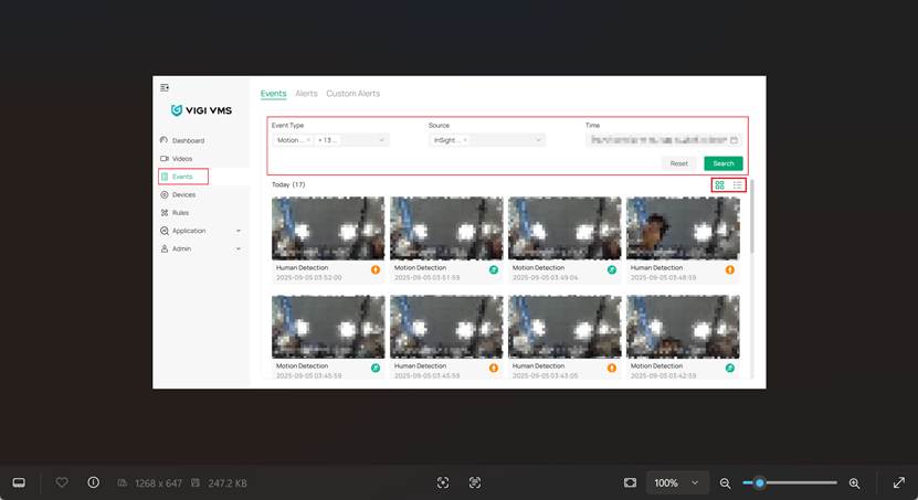 A snapshot indicates where the filtering conditions are.