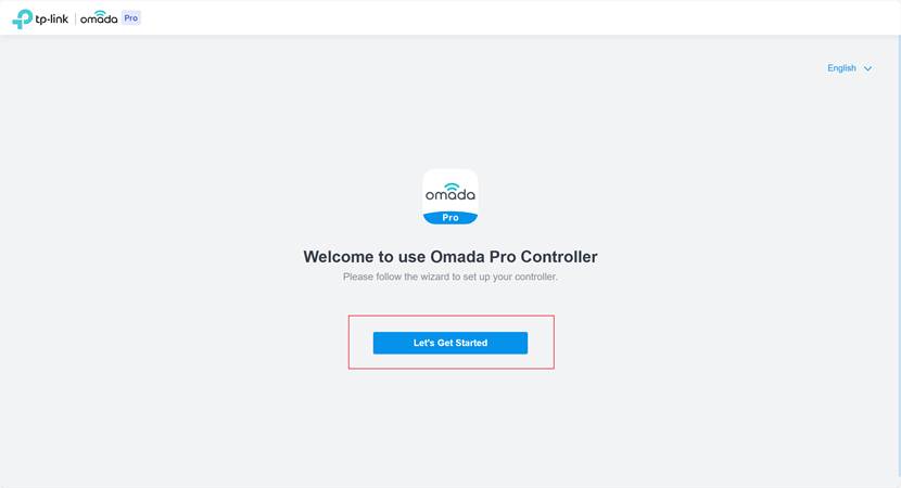 Start page of the Setup Wizard process.