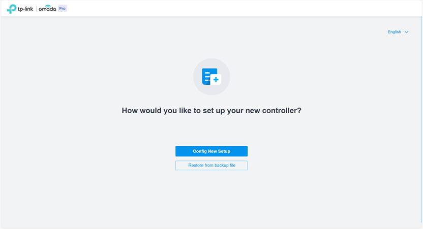 User interface where you can choose to start a new Site or restore an old one.