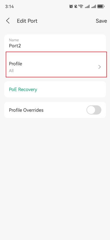 Check the switch port profile connected to EAP.