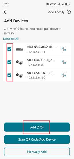 Shows the location of the Add button.