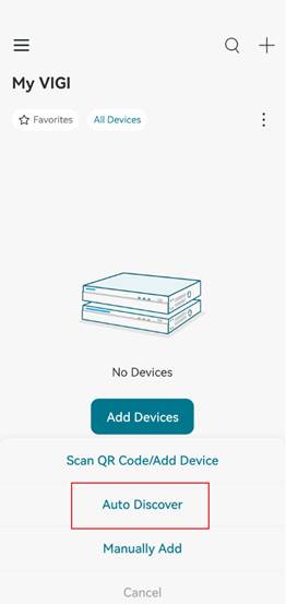 Shows the location of Auto Discover.
