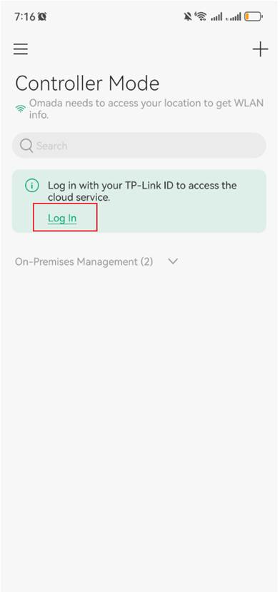 Show the location of the login TP-Link ID.