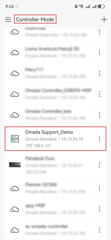 Display the controller IP under Controller mode.