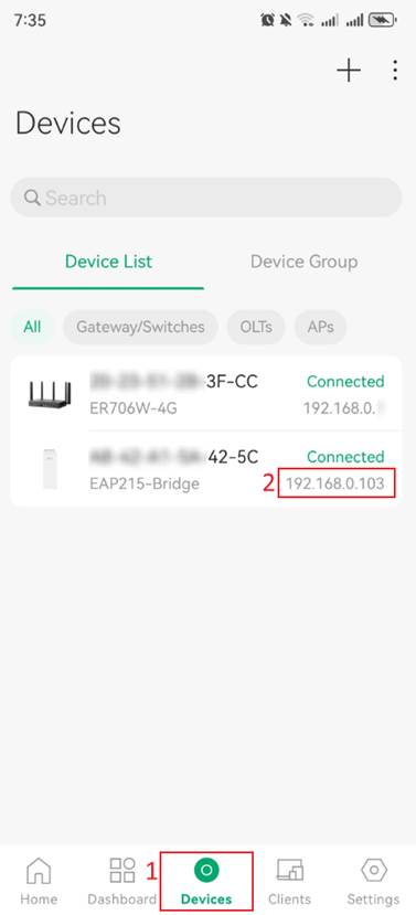 Display the device IP in the Devices page.