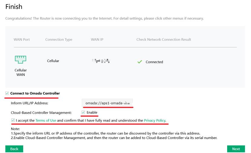 Input the URL of your Controller.