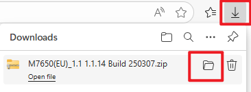 Open downloaded file in the file folder.