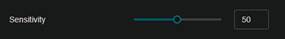Button to edit sensitivity.