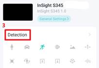 Steps for APP to access the detection function setting interface.