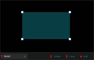 Four buttons for edit detection area.