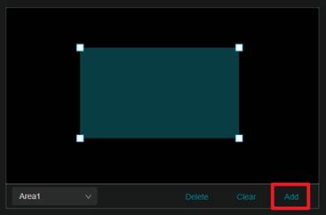 Button to add a new detection area.