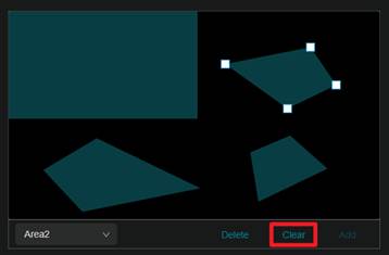 Button to clear all detection area.