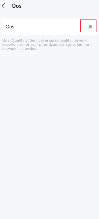 Enable QoS.