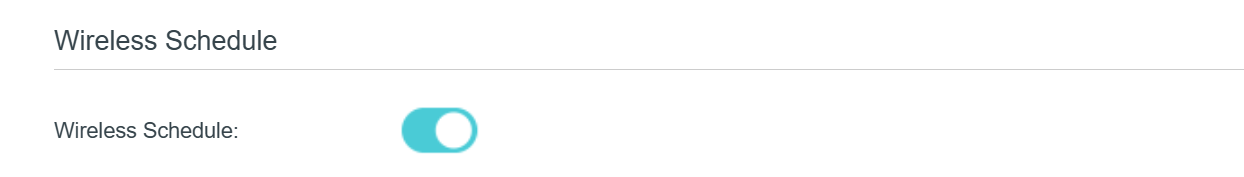 Enable the Wireless Off Time Schedule feature.