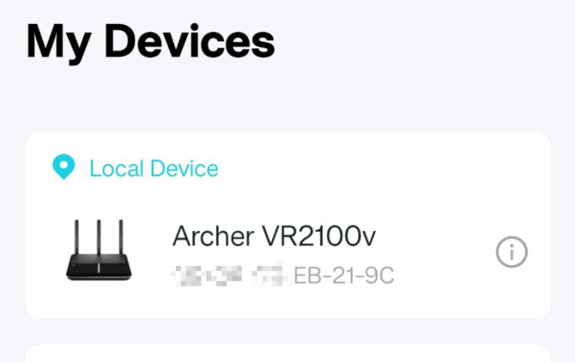 Tether App interface showing list of available TP-Link router devices for selection.