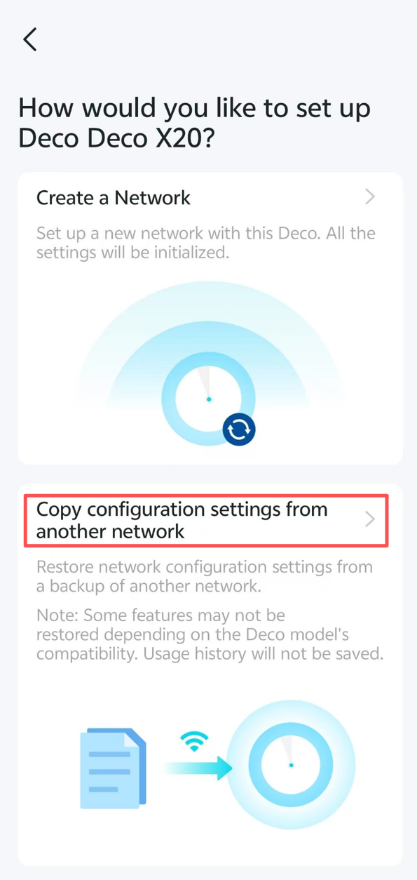 The way to copy configuration settings.