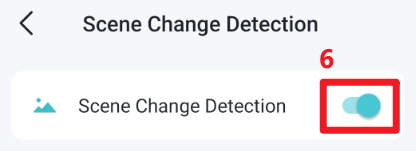Location for enabling camera tampering and scene change detection.