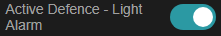 Image of Active Defense Light Alarm Toggle.