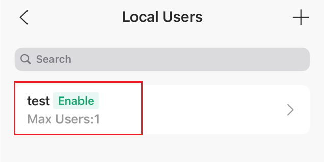 Local Users list.