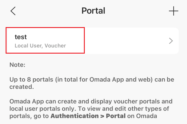 Show Portal list.