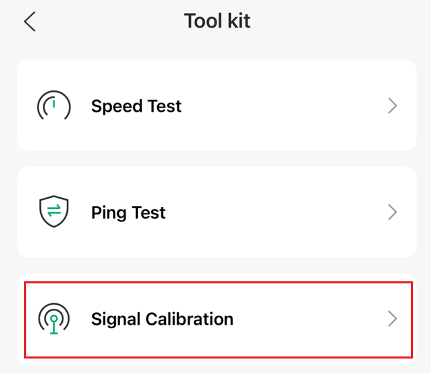 Signal Calibration in the Tool kit.