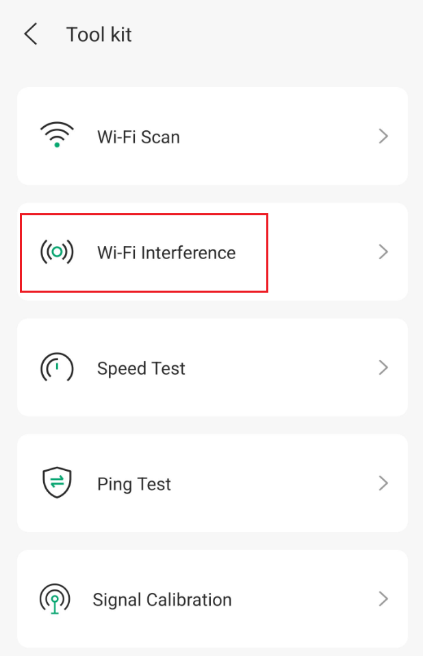 Wi-Fi Interference in Tool kit.