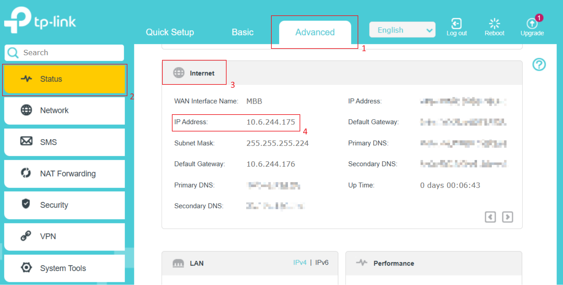 WAN IP obtained by NE200-Outdoor.
