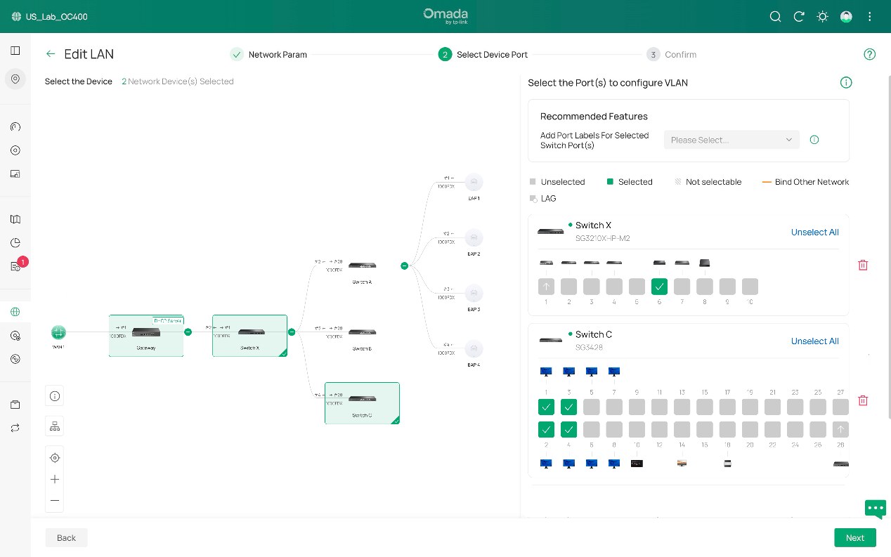 Editing the device ports to be adapted to new actual scenario.