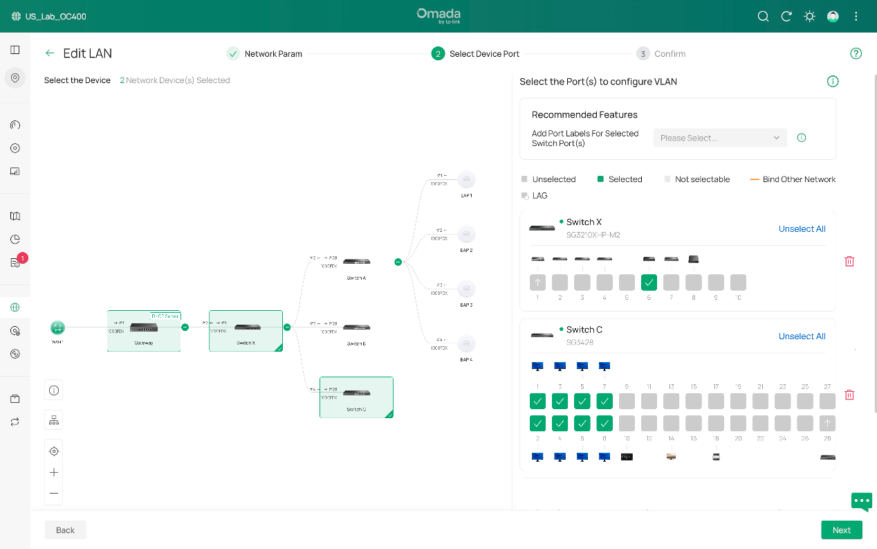 Four more ports are added to be the access ports of VLAN 10.