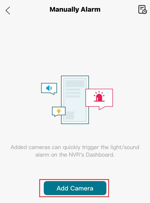 Manually Alarm page.