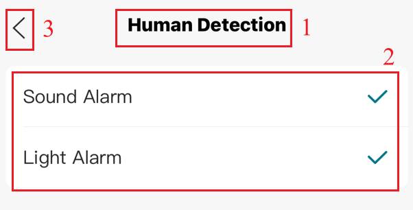 Human Detection active defense configuration page.