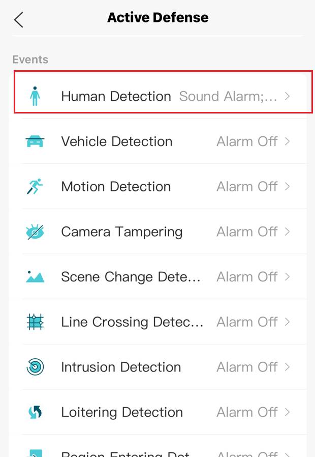 Active defense’s events page.