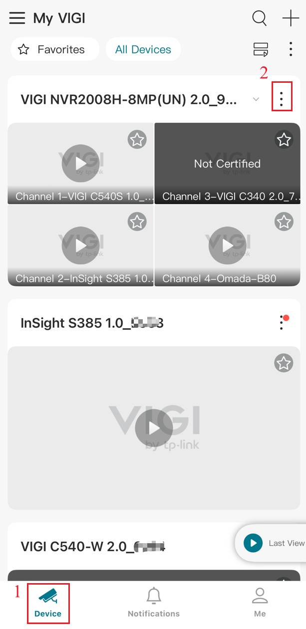 Enter the NVR channel configuration page.